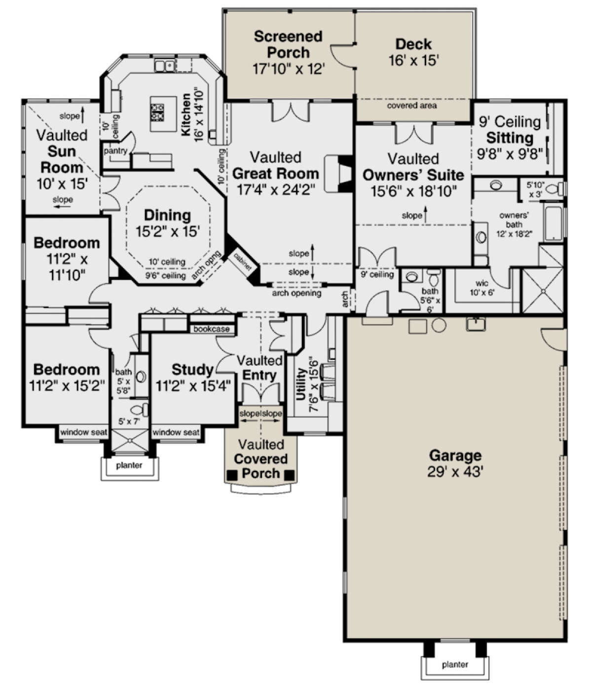 Main Floor for House Plan #035-00846