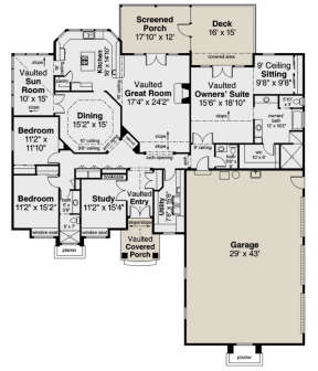Main Floor for House Plan #035-00846