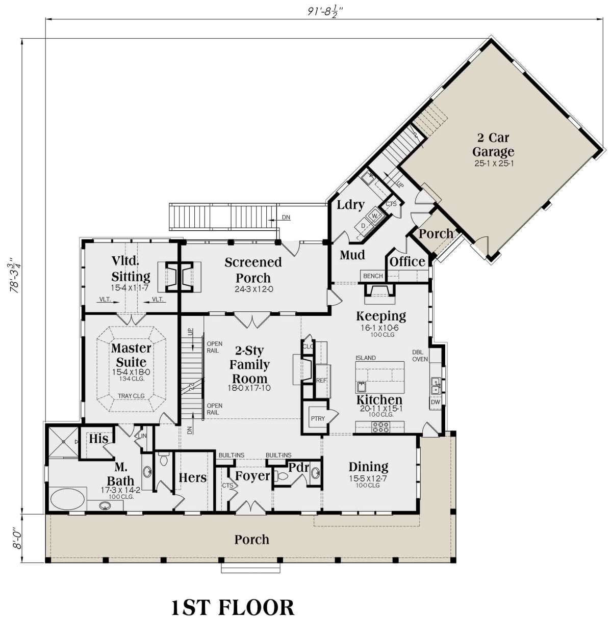 Main Floor for House Plan #009-00277