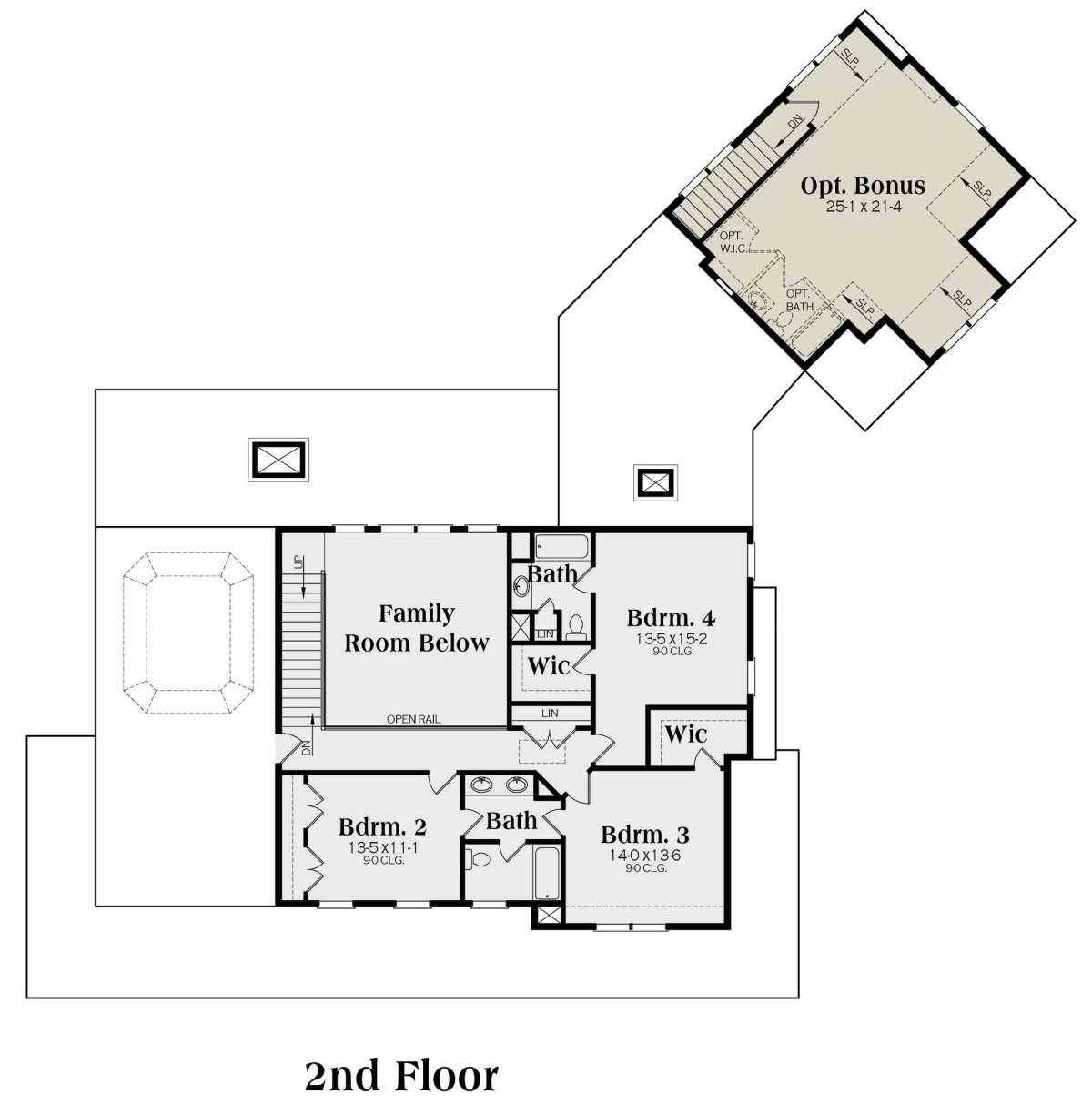 Second Floor for House Plan #009-00277