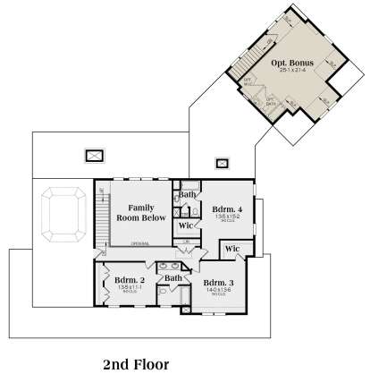 Second Floor for House Plan #009-00277