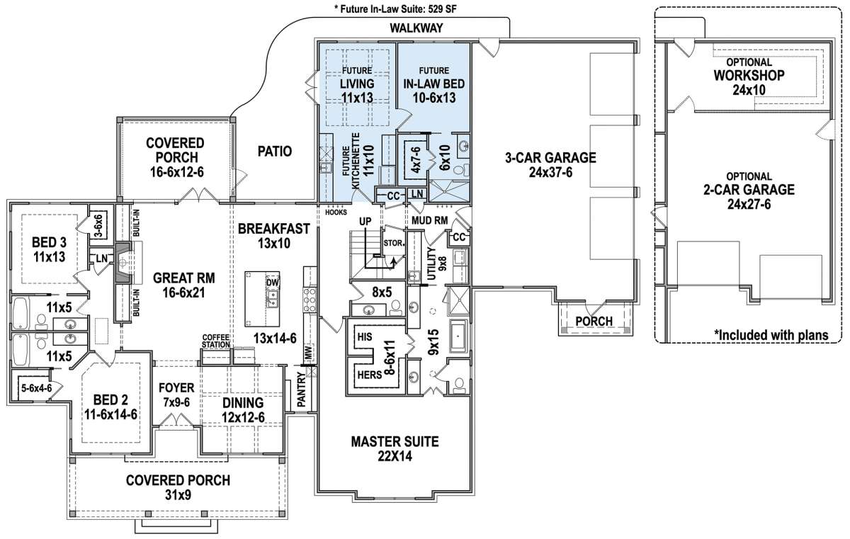 Main Floor for House Plan #4195-00032