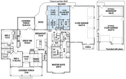 Main Floor for House Plan #4195-00032