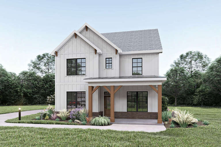House Plan House Plan #23616 Angled Front Elevation