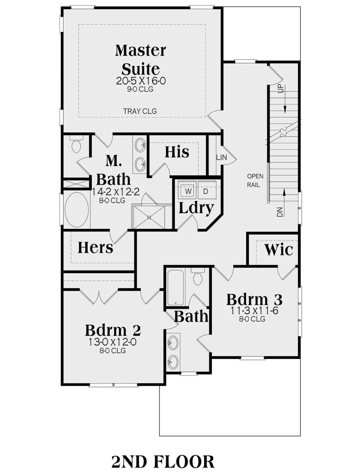 Second Floor for House Plan #009-00278