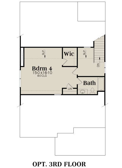 Optional Third Floor for House Plan #009-00278