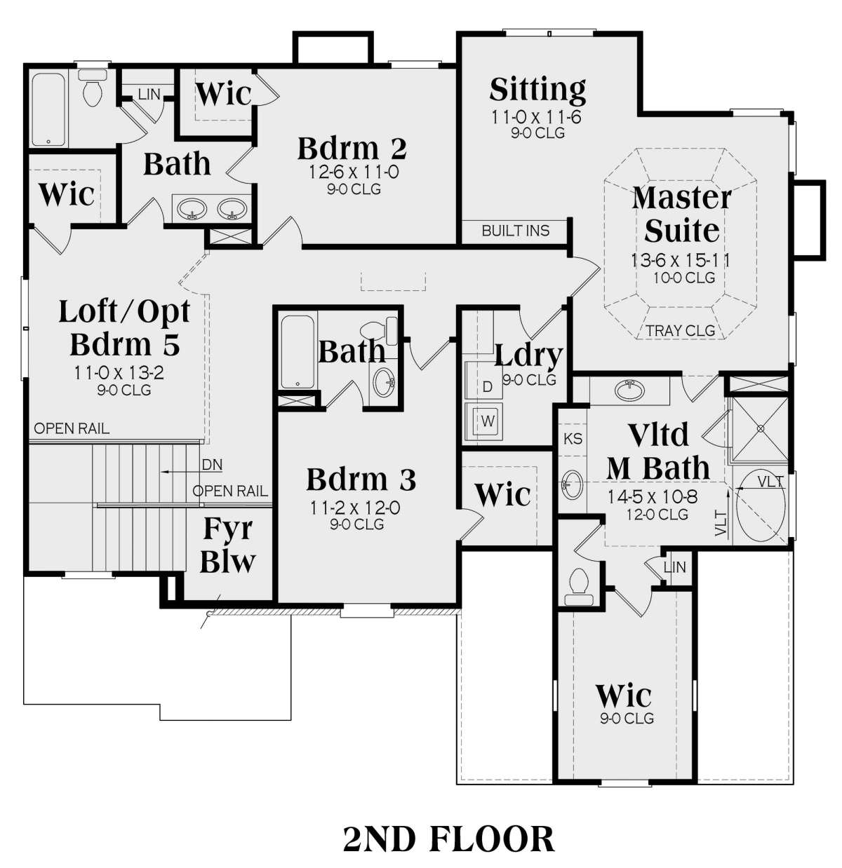 Traditional Plan 2,925 Square Feet, 45 Bedrooms, 4