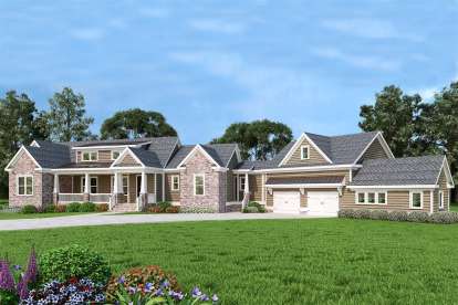 Country House Plan #009-00281 Elevation Photo