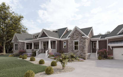 Country House Plan #009-00281 Elevation Photo