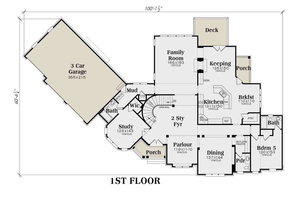 Main Floor for House Plan #009-00284