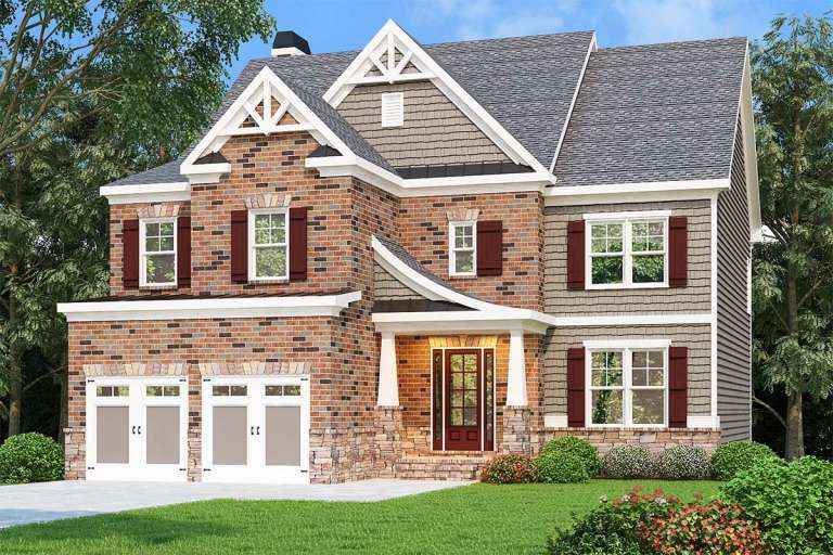 European House Plan #009-00285 Elevation Photo