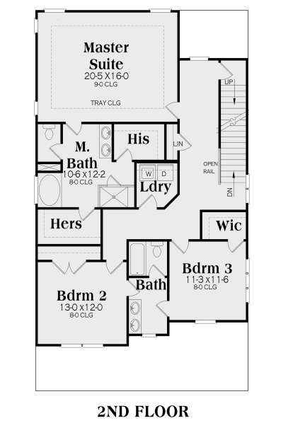 Second Floor for House Plan #009-00286