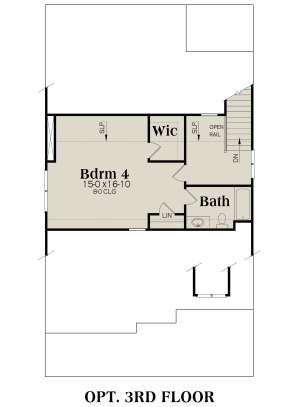 Optional Third Floor for House Plan #009-00286