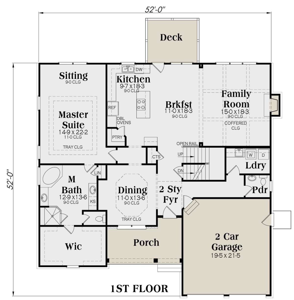 Main Floor for House Plan #009-00287