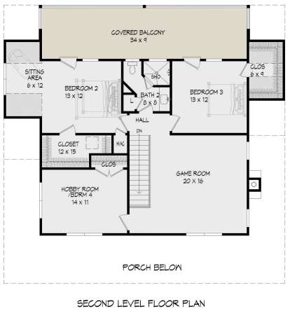 Second Floor for House Plan #940-00166