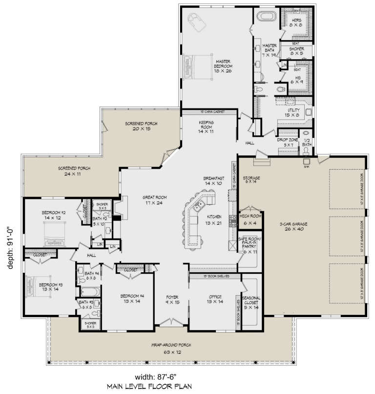 House Plan House Plan #23636 Drawing 1