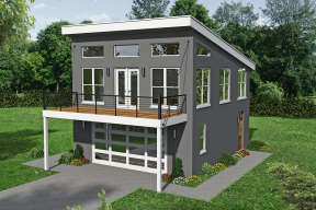 Modern House Plan #940-00168 Elevation Photo