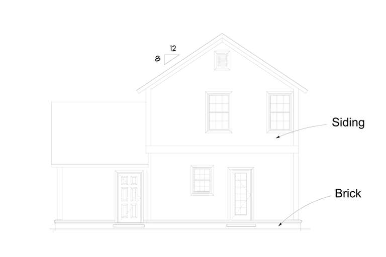 Narrow Lot House Plan #4848-00356 Elevation Photo
