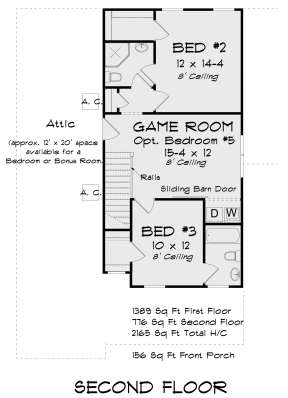 Second Floor for House Plan #4848-00358