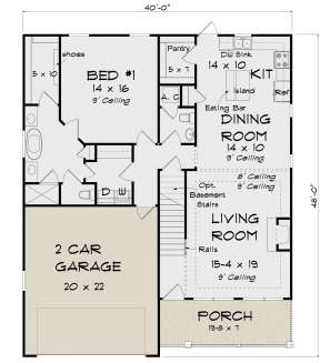 Main Floor for House Plan #4848-00360