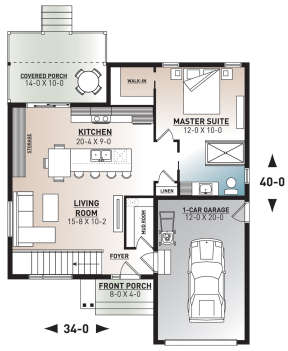 Main Floor for House Plan #034-01224