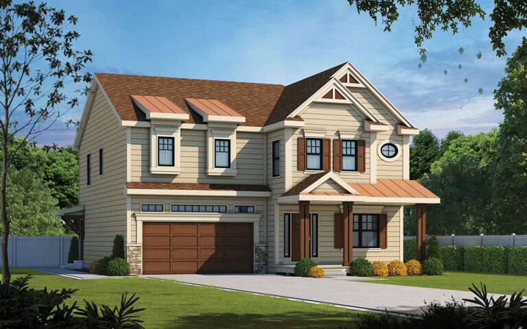 House Plan House Plan #23658 Angled Front Elevation