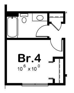 Optional 4th Bedroom for House Plan #402-01600