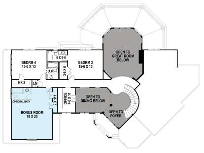 Second Floor for House Plan #4195-00033