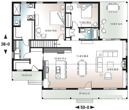 Main Floor for House Plan #034-01226