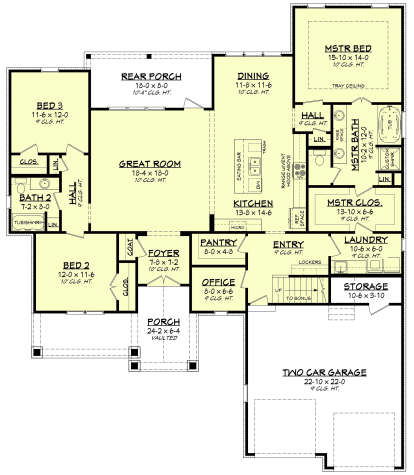 Main Floor for House Plan #041-00196