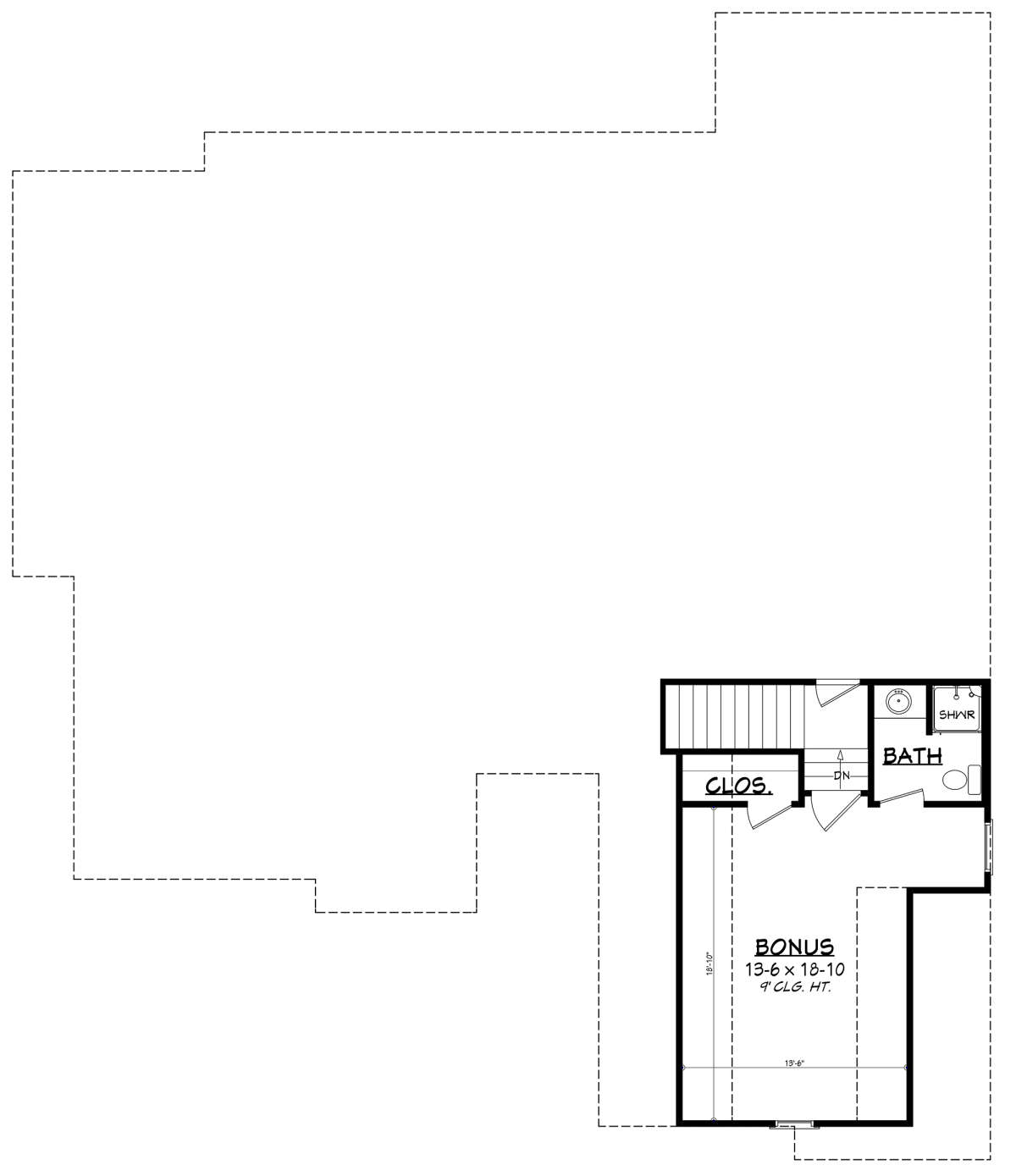 Bonus Room for House Plan #041-00196