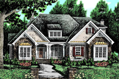 Traditional House Plan #8594-00345 Elevation Photo