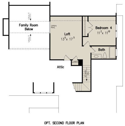 Optional Second Floor for House Plan #8594-00345