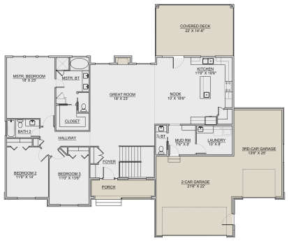 Main Floor for House Plan #7306-00006