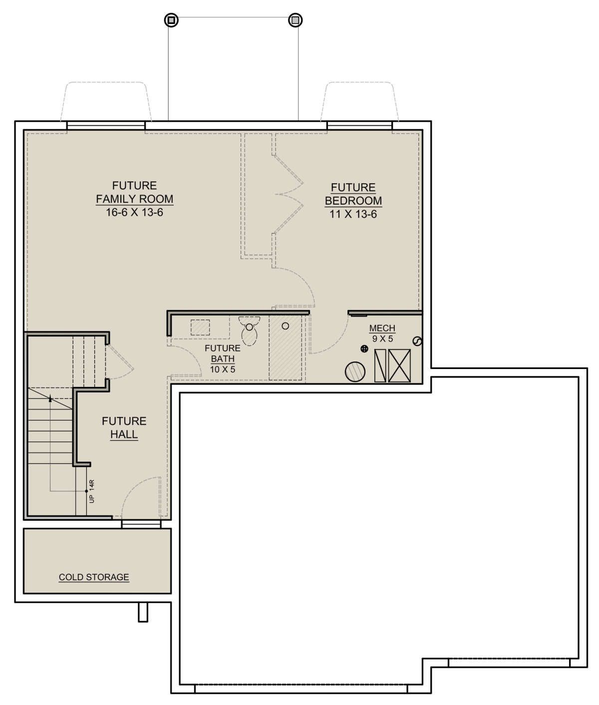 Basement for House Plan #7306-00007