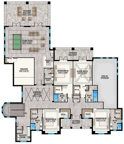 Second Floor for House Plan #207-00078