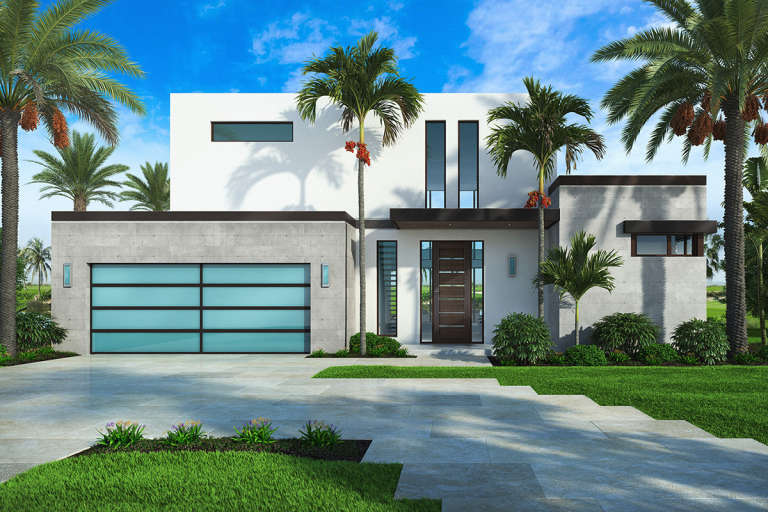 Modern  House Plan #207-00079 Elevation Photo