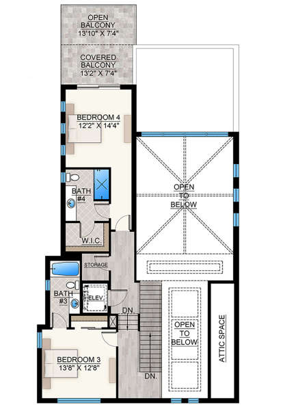 Second Floor for House Plan #207-00079