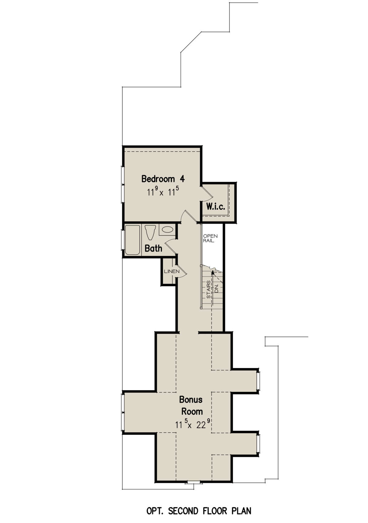 Optional Second Floor for House Plan #8594-00361