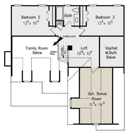 Second Floor for House Plan #8594-00362