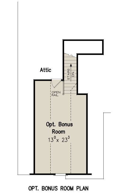 Optional Bonus Room for House Plan #8594-00365