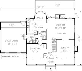 Main Floor for House Plan #033-00046