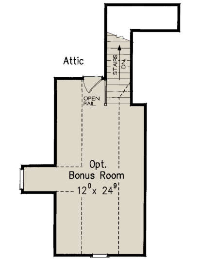 Optional Bonus Room for House Plan #8594-00372