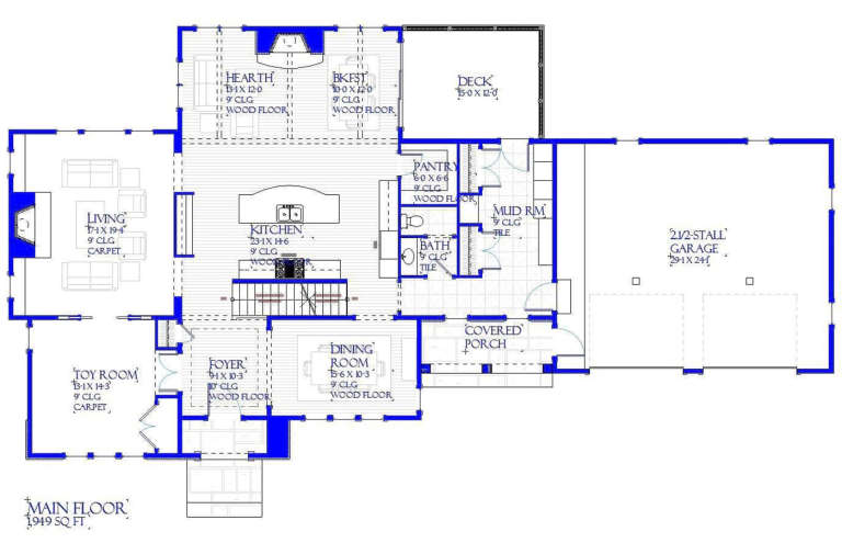French Country Plan - 3,546 Square Feet, 3 Bedrooms, 2.5 Bathrooms ...
