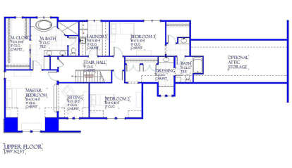 Second Floor for House Plan #1637-00138