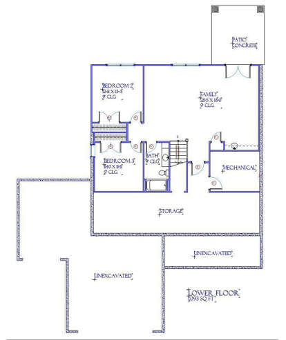 Basement for House Plan #1637-00139