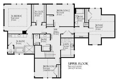 Second Floor for House Plan #1637-00140