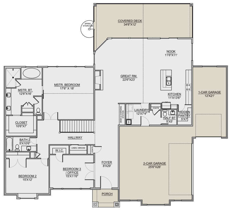 House Plan House Plan #23730 Drawing 1