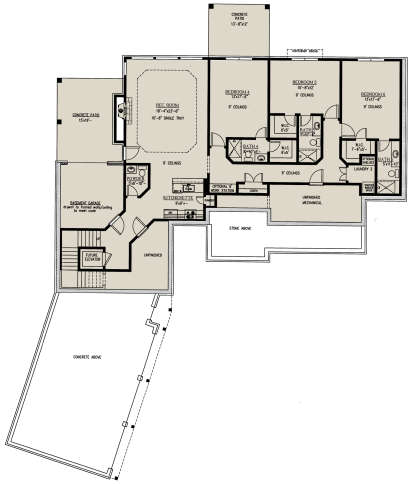 Basement for House Plan #286-00089