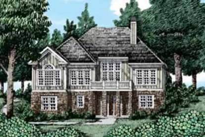 European House Plan #8594-00391 Elevation Photo